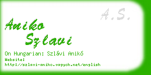 aniko szlavi business card